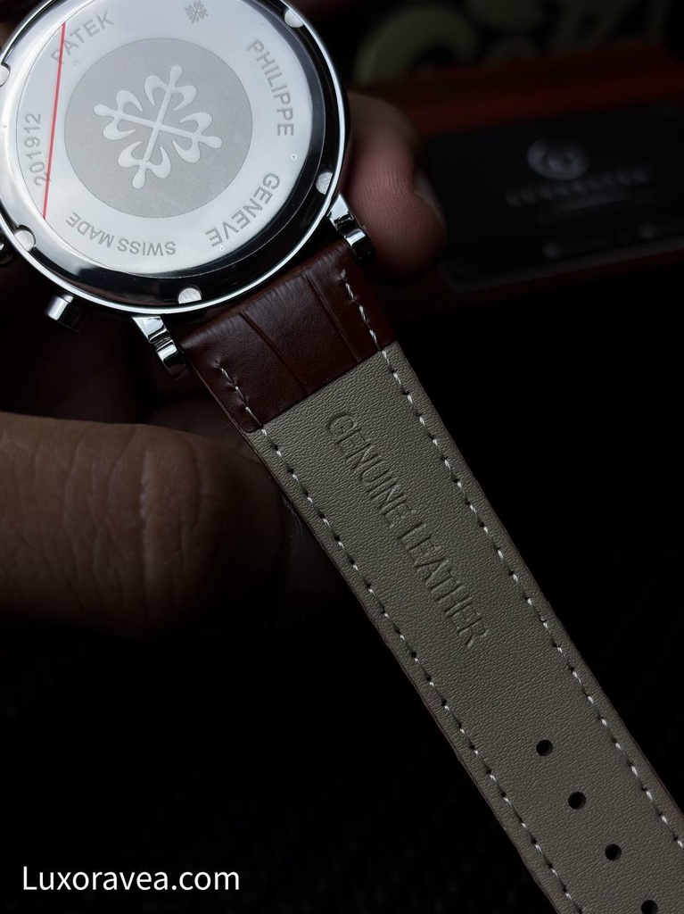 Patek Philippe MoonPhase Chronograph Leather Belt