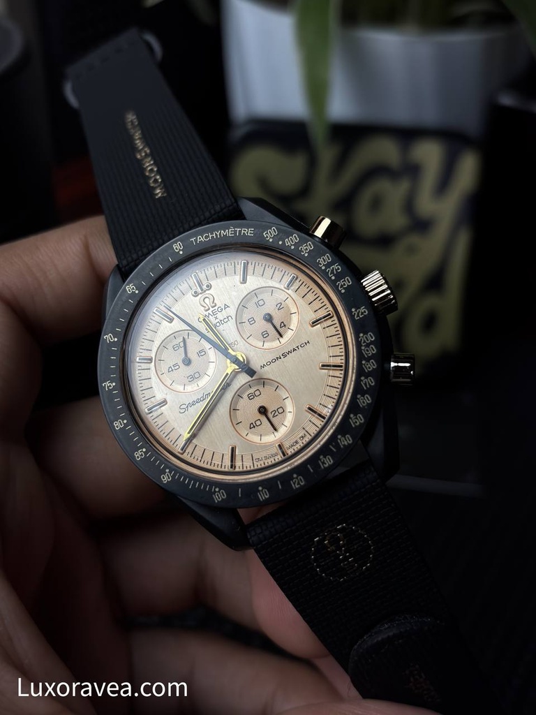 Omega x Swatch MoonSwatch Gold Chrono Watch