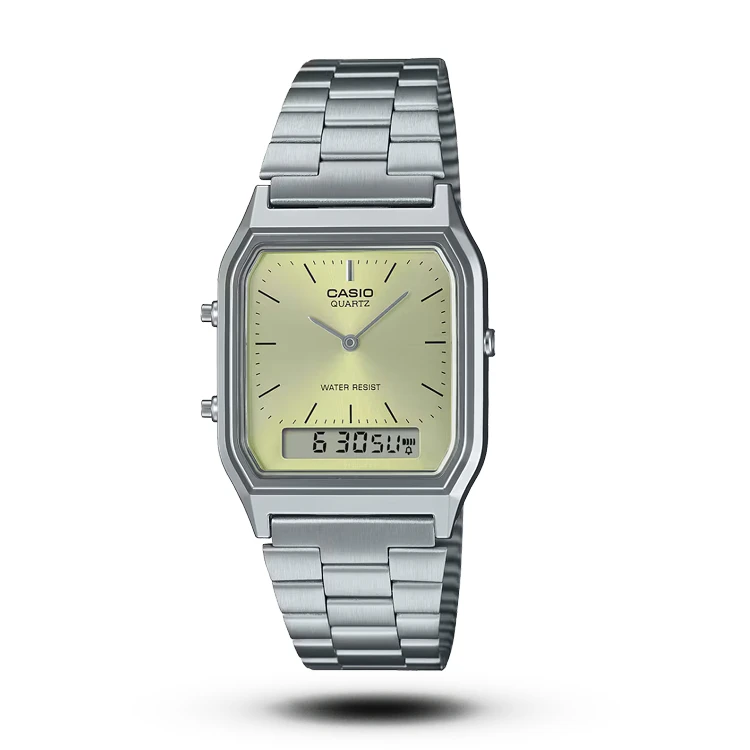 Casio Vintage Gold Dial Ana Digi Watch AQ-230A-9AMQYDF