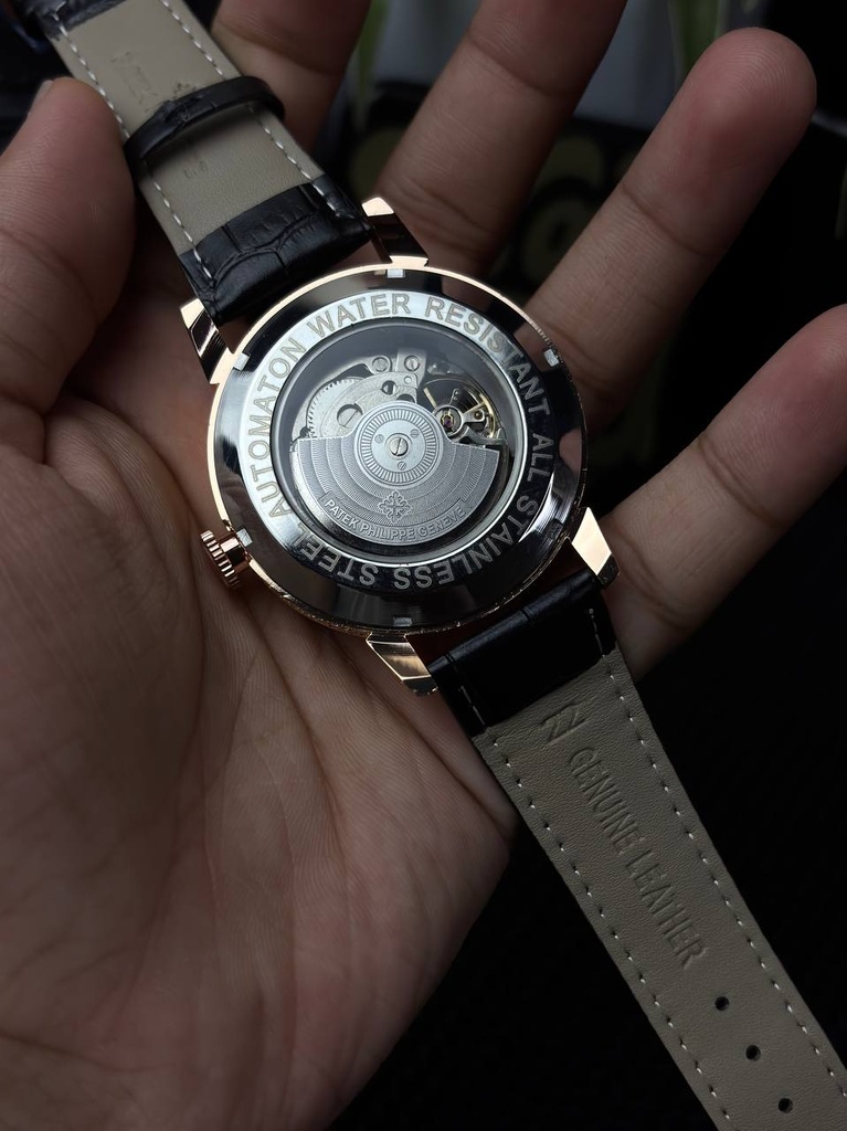 Patek Philippe Skeleton Roman Leather Belt