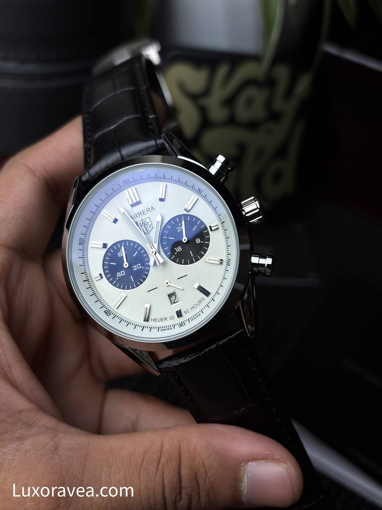TAG Heuer Carrera Chrono Bi-Compax Leather Belt 
