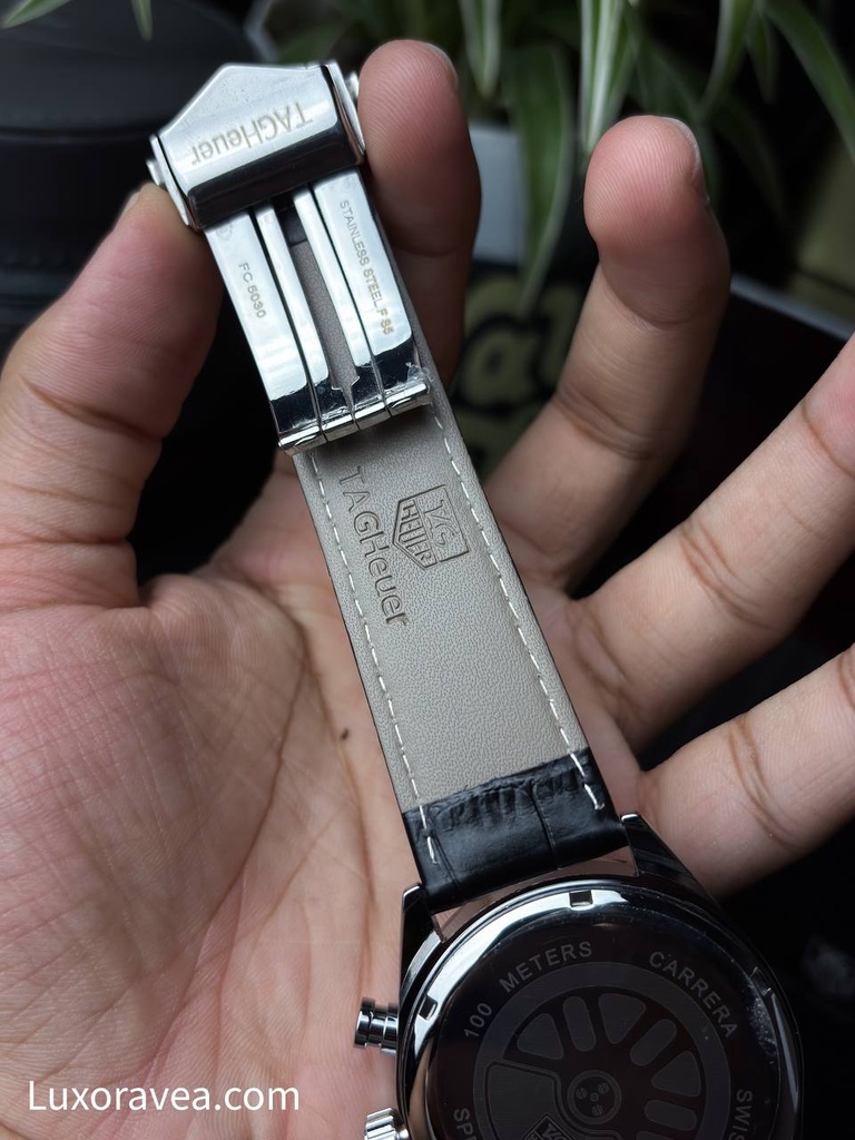 TAG Heuer Carrera Chronograph Tri-Compax Leather Belt