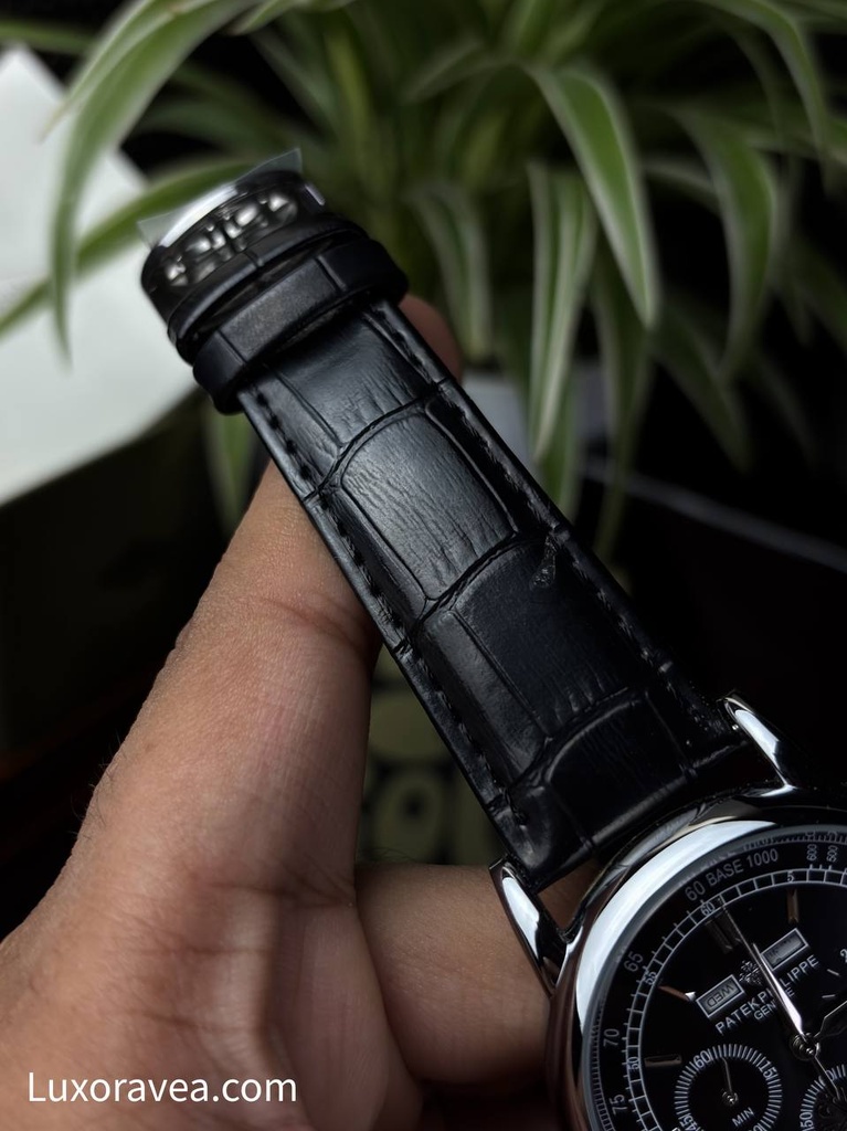 Patek Philippe Arabic Day-Date Chronograph Leather Belt
