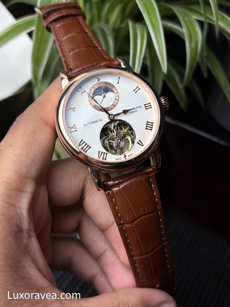 Patek Philippe Grand Open-Heart Moonphase Leather Belt