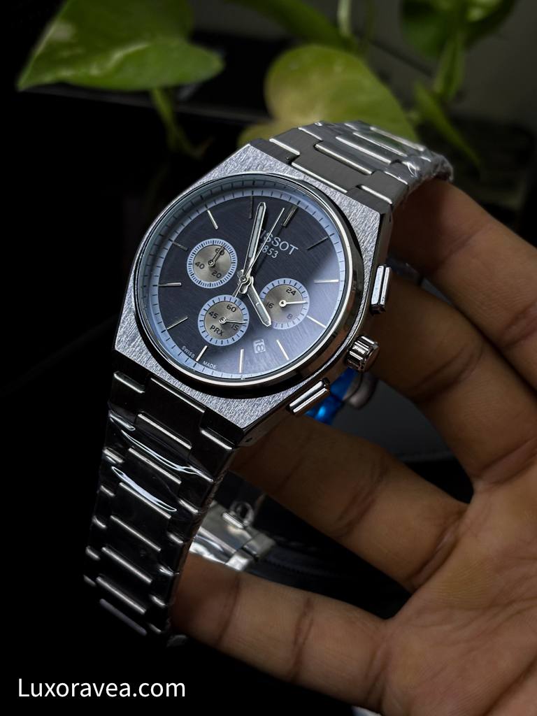 Tissot PRX Chain Chronograph Panda Dial