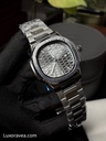 Patek Nautilus Honeycomb Grey Dial Sweep